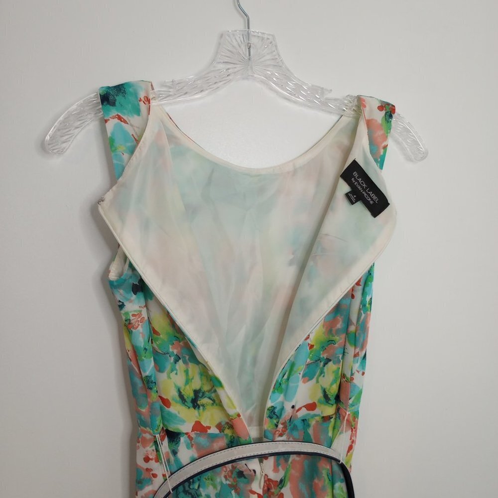 Evan Picone Black Label Watercolor Floral Midi Dress - Picture 9 of 12